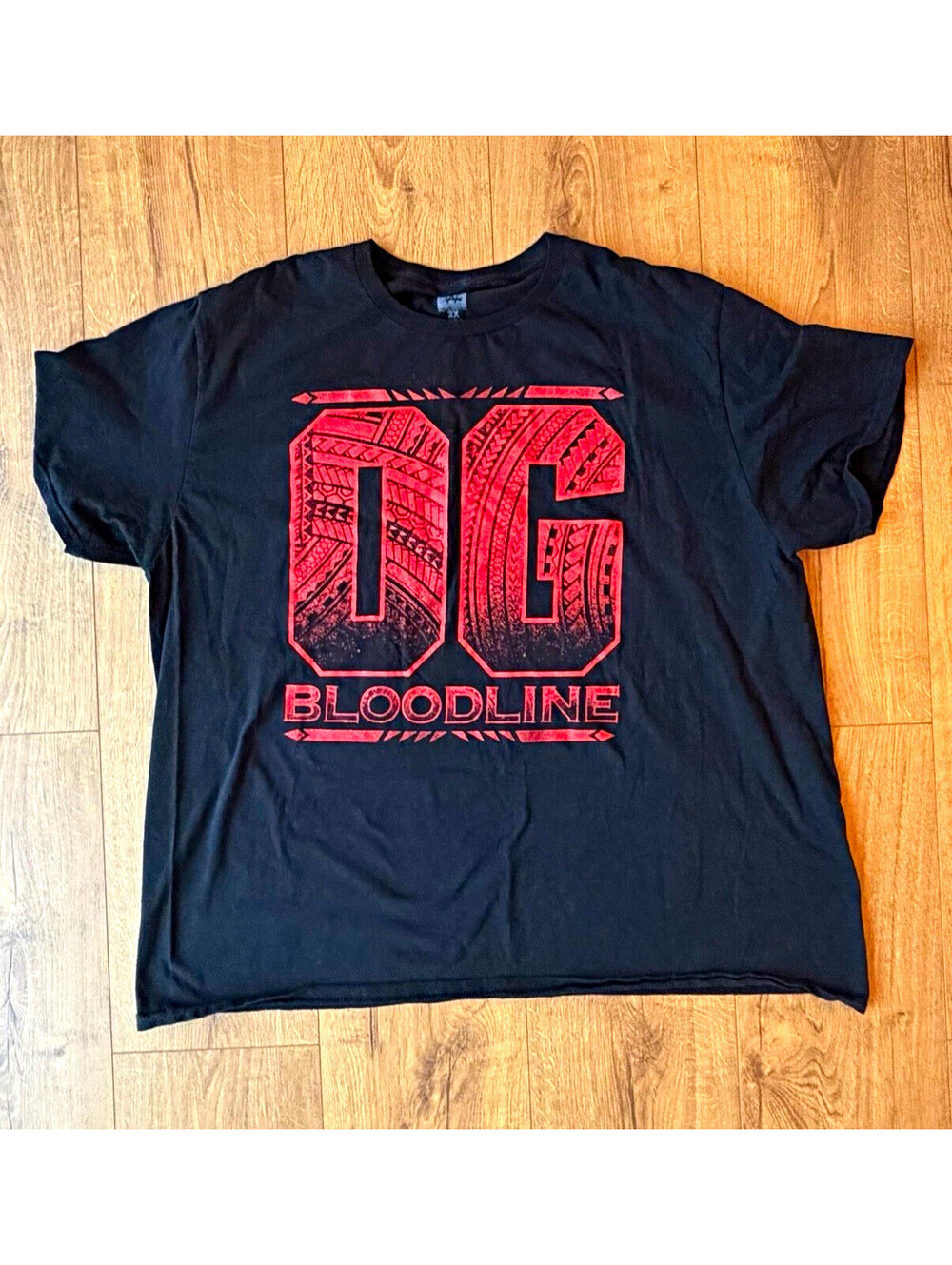 WWE Men’s Black OG Bloodline Short Sleeve T-Shirt Size L